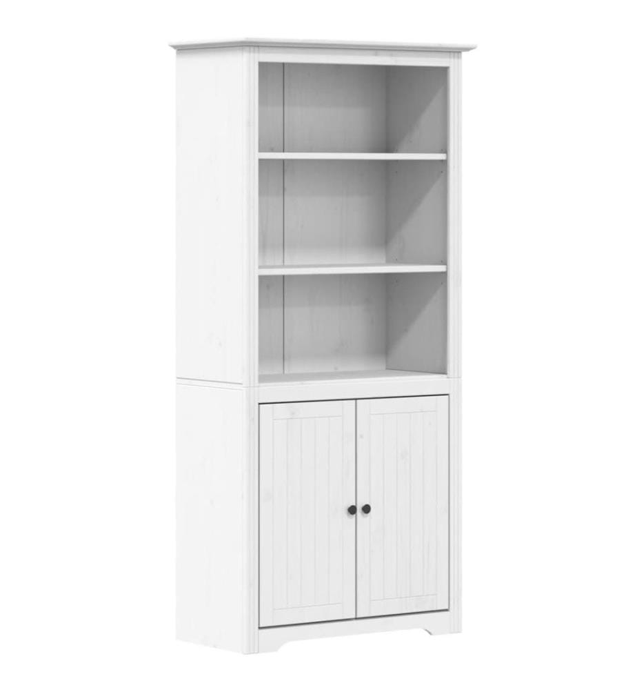 Bibliothèque BODO blanc 80 x 40 x 172 cm bois de pin massif