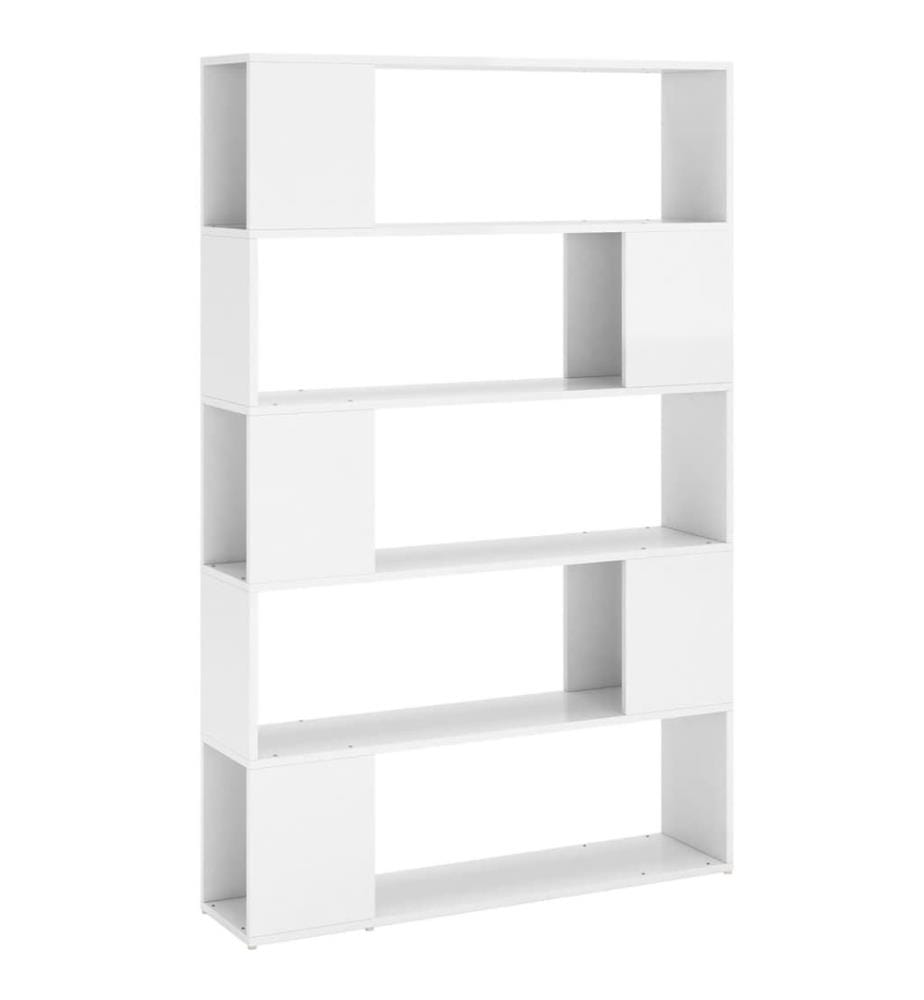 Bücherregal Raumteiler Hochglanz-Weiss Holzwerkstoff