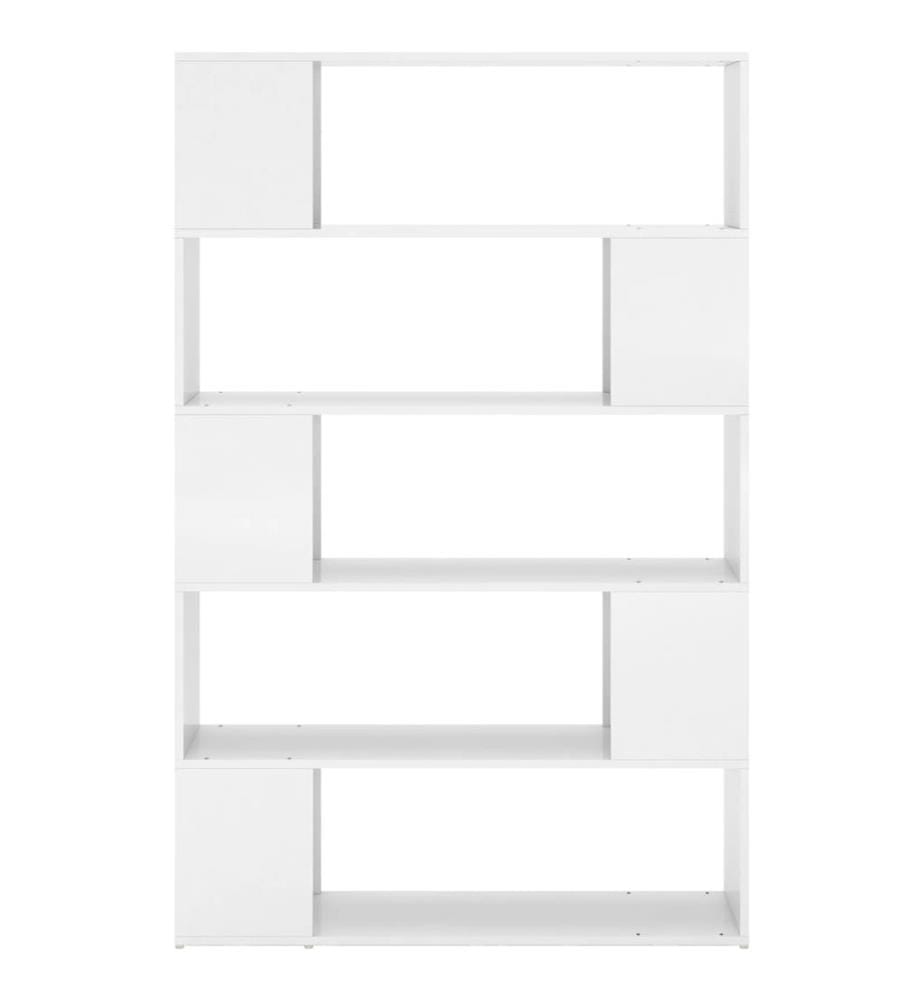 Bücherregal Raumteiler Hochglanz-Weiss Holzwerkstoff