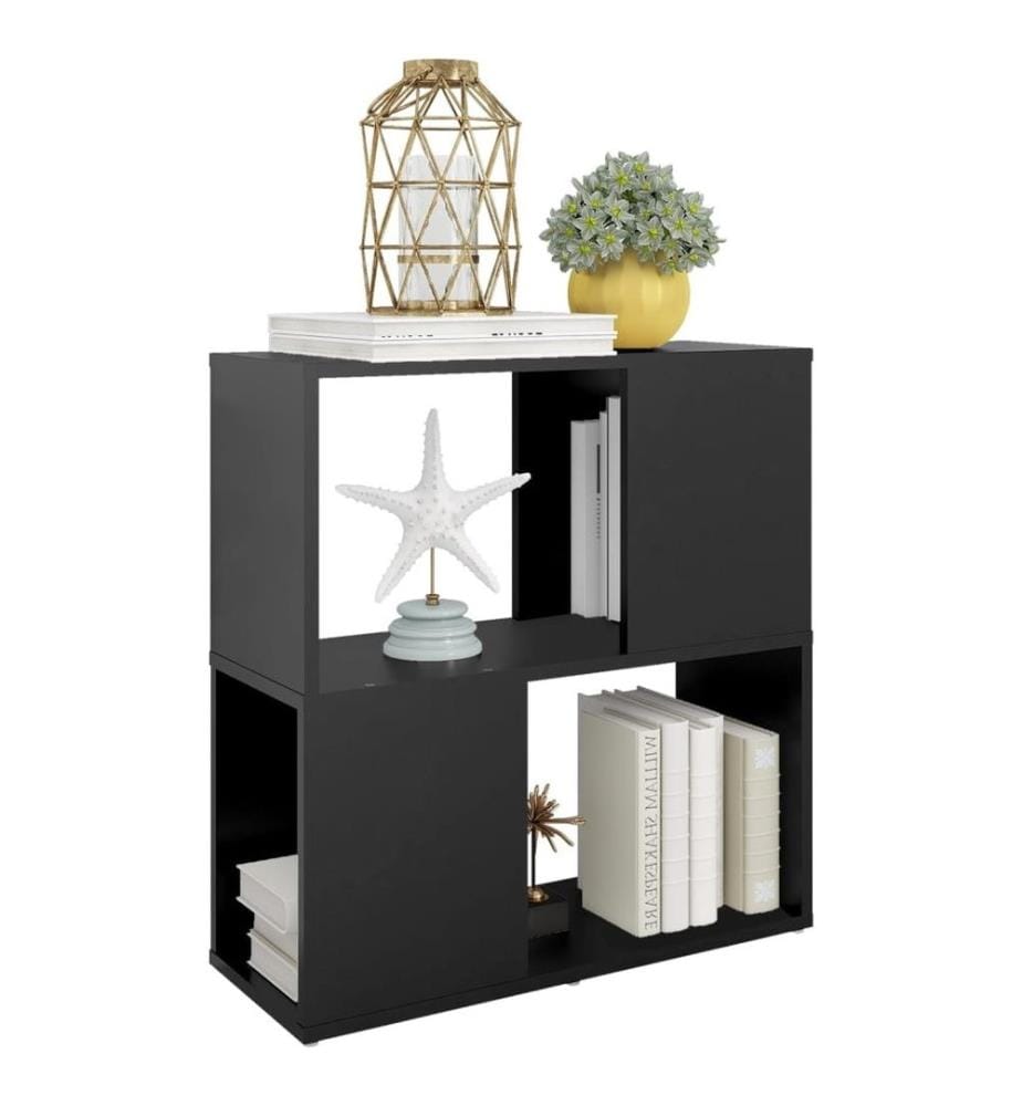 Bücherregal Schwarz 60x24x63 cm Holzwerkstoff