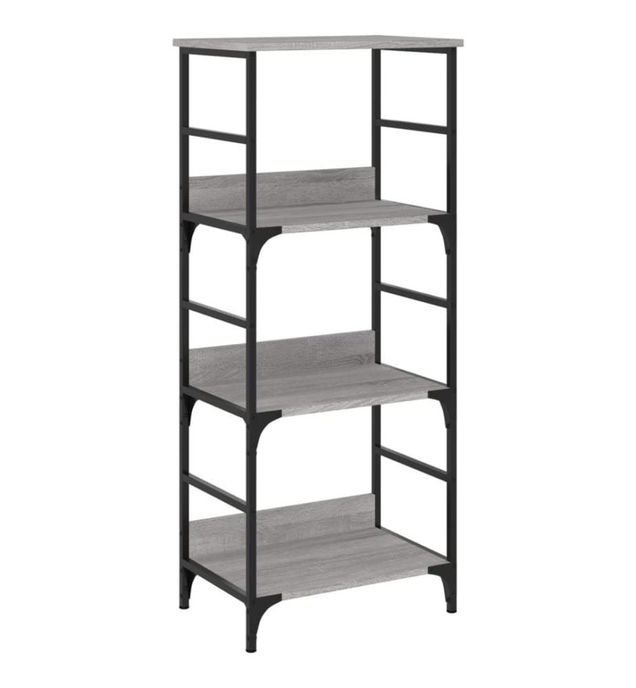 Bibliothèque sonoma gris 50x33x117,5 cm bois d'ingénierie