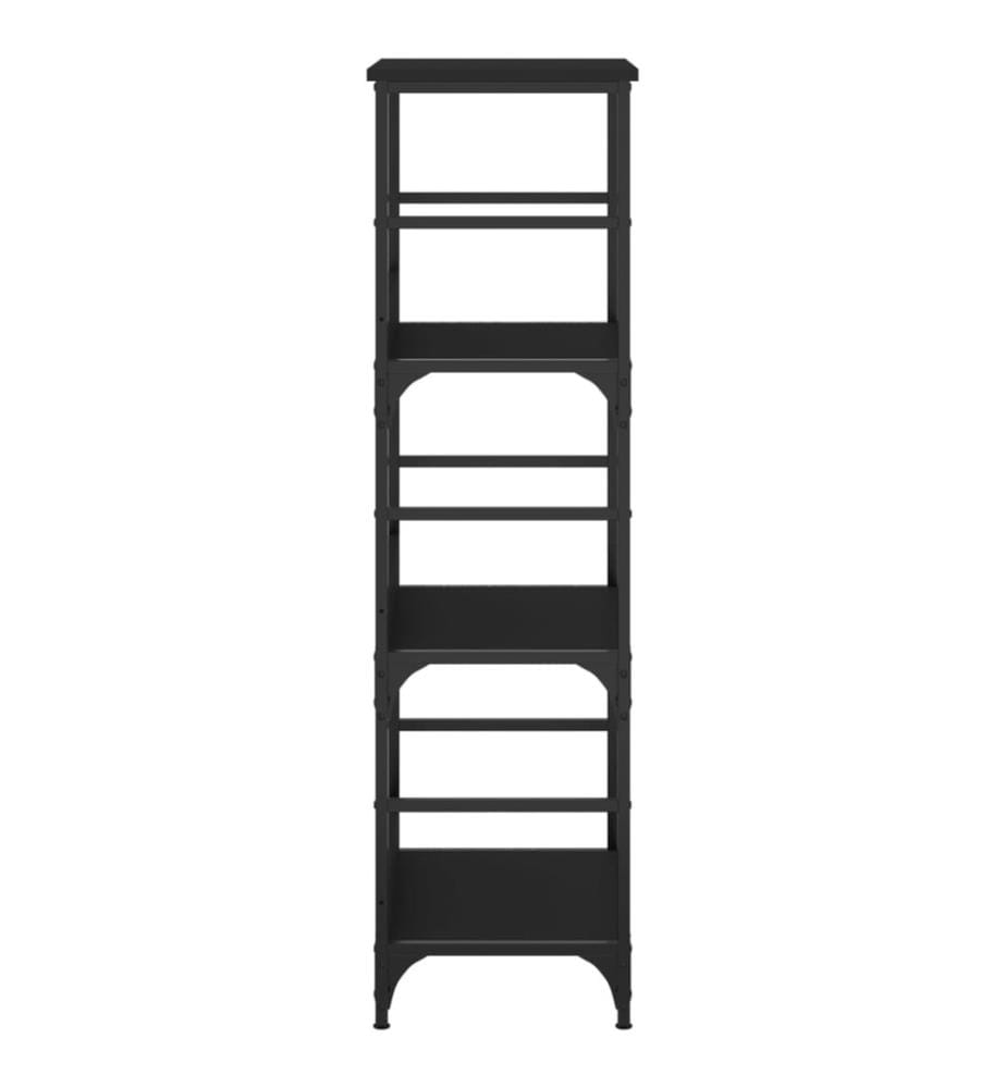 Bibliothèque noir 50x33x117,5 cm bois d'ingénierie