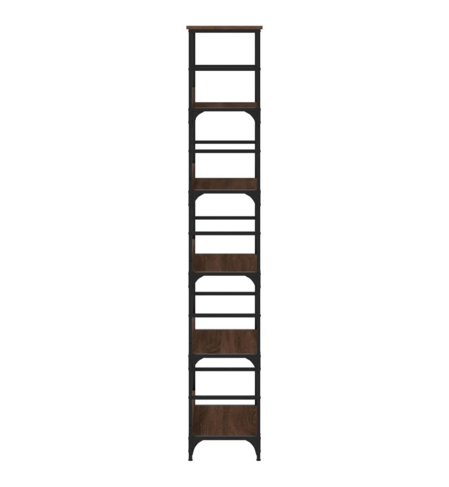 Bibliothèque chêne marron 50x33x188,5 cm bois d'ingénierie