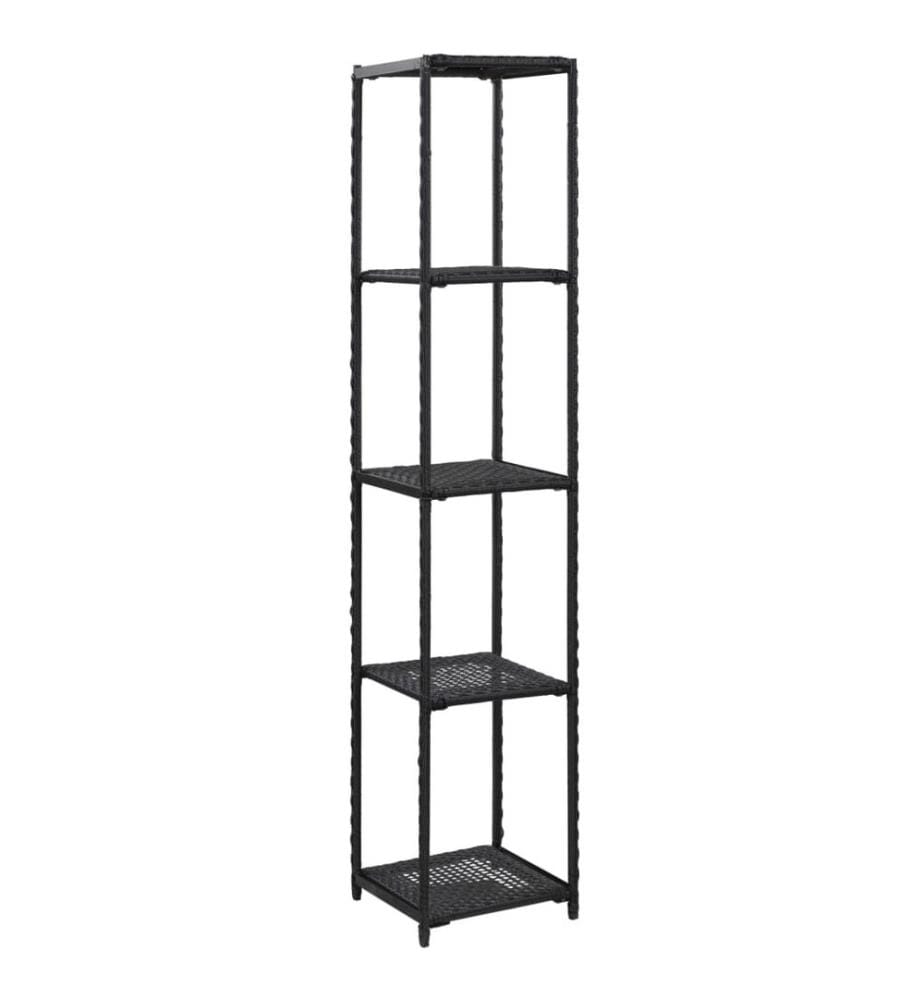 Lagerregal Schwarz 30 x 30 x 150 cm Poly Rattan