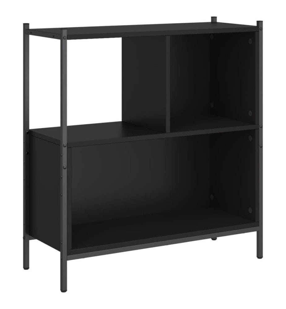 Bücherregal Schwarz 72x28x77,5 cm Holzwerkstoff
