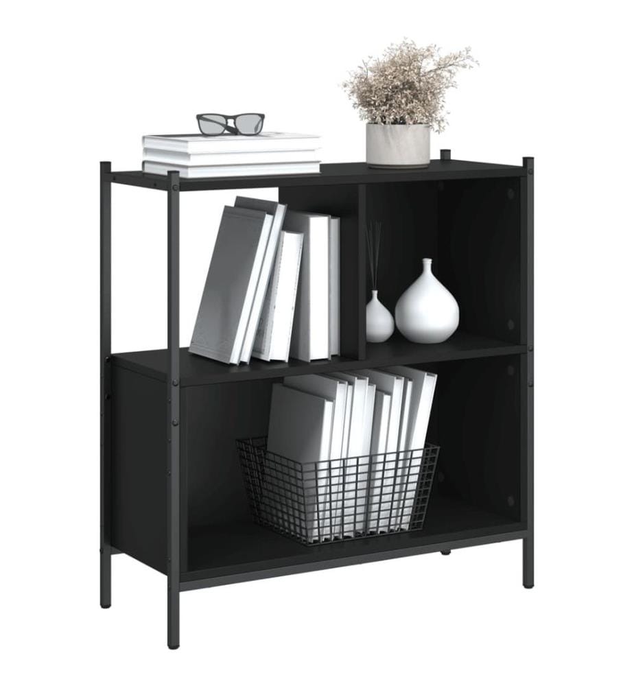 Bücherregal Schwarz 72x28x77,5 cm Holzwerkstoff