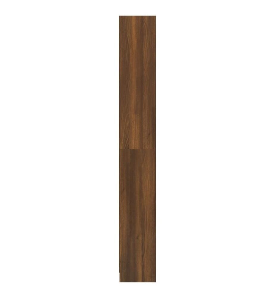 Bibliothèque 5 niveaux Chêne marron 40x24x175cm Bois ingénierie