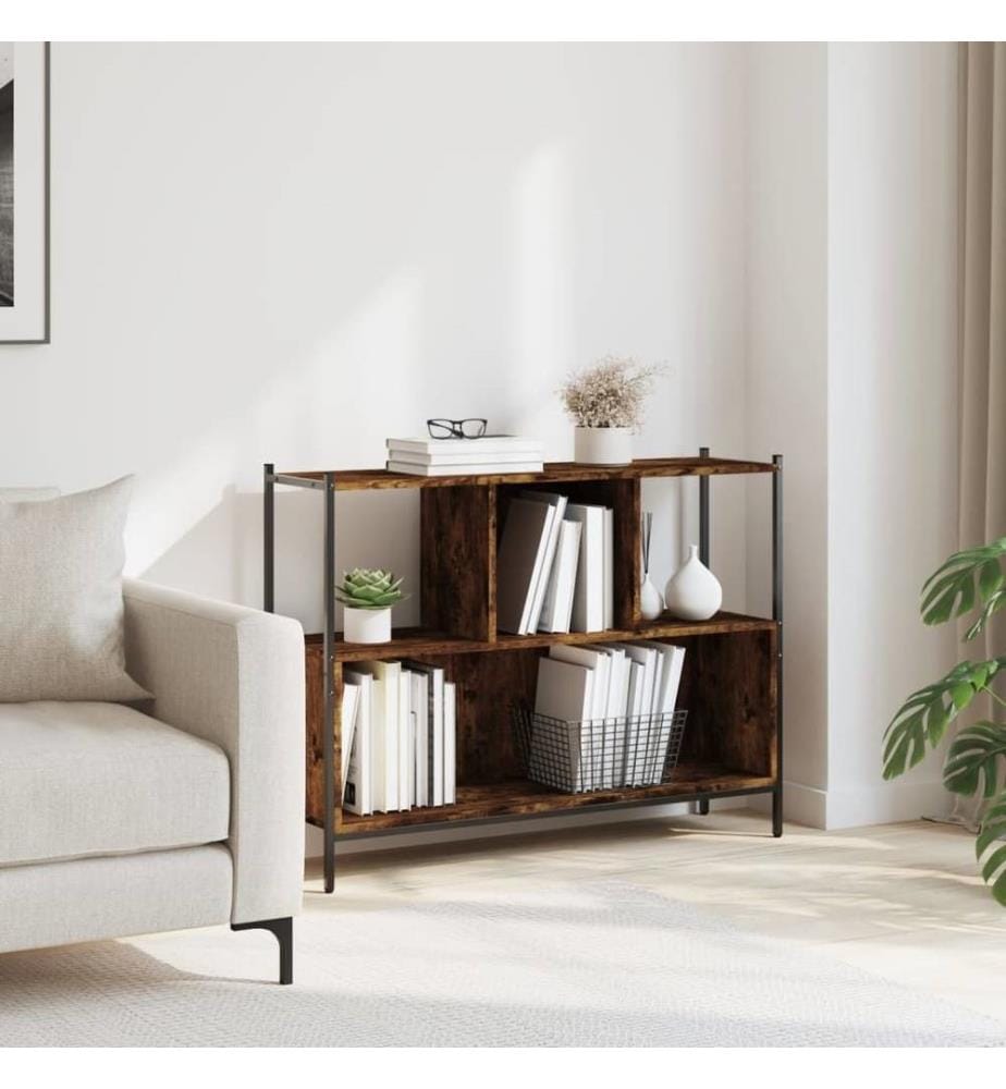 Bücherregal Räuchereiche 102x28x77,5 cm Holzwerkstoff