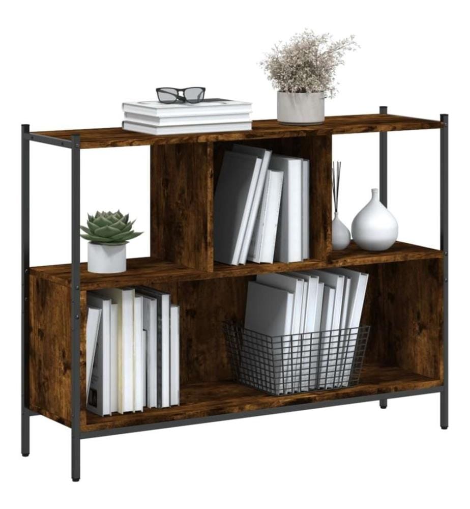 Bücherregal Räuchereiche 102x28x77,5 cm Holzwerkstoff