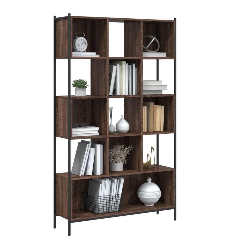 Bibliothèque chêne marron 102x28x172 cm bois d'ingénierie