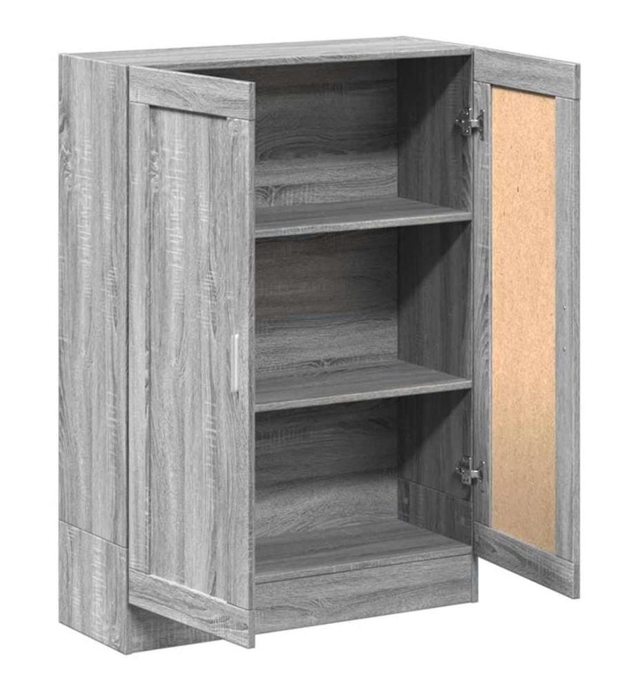Bibliothèque sonoma gris 82,5x30,5x115 cm bois d'ingénierie