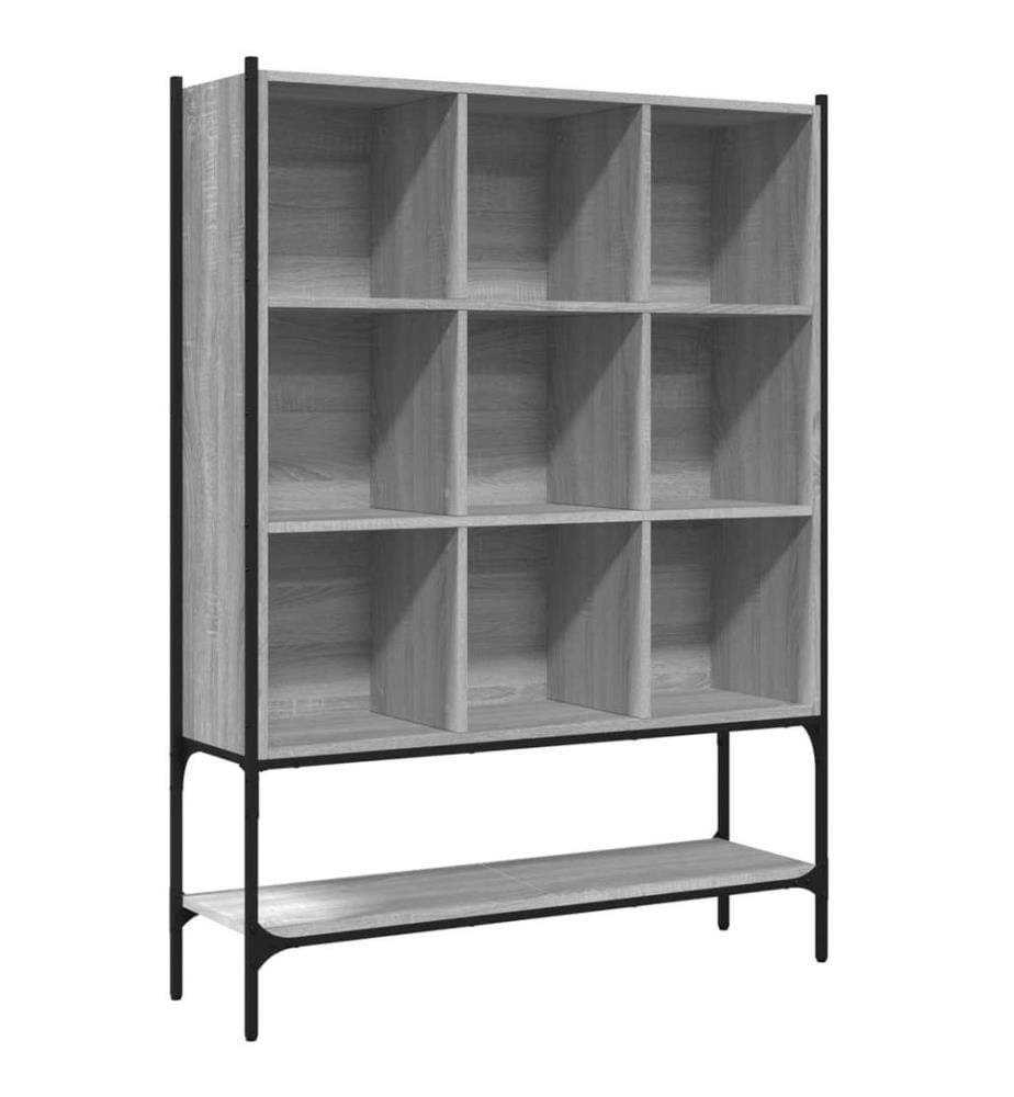 Bibliothèque sonoma gris 102x30x141,5 cm bois d'ingénierie