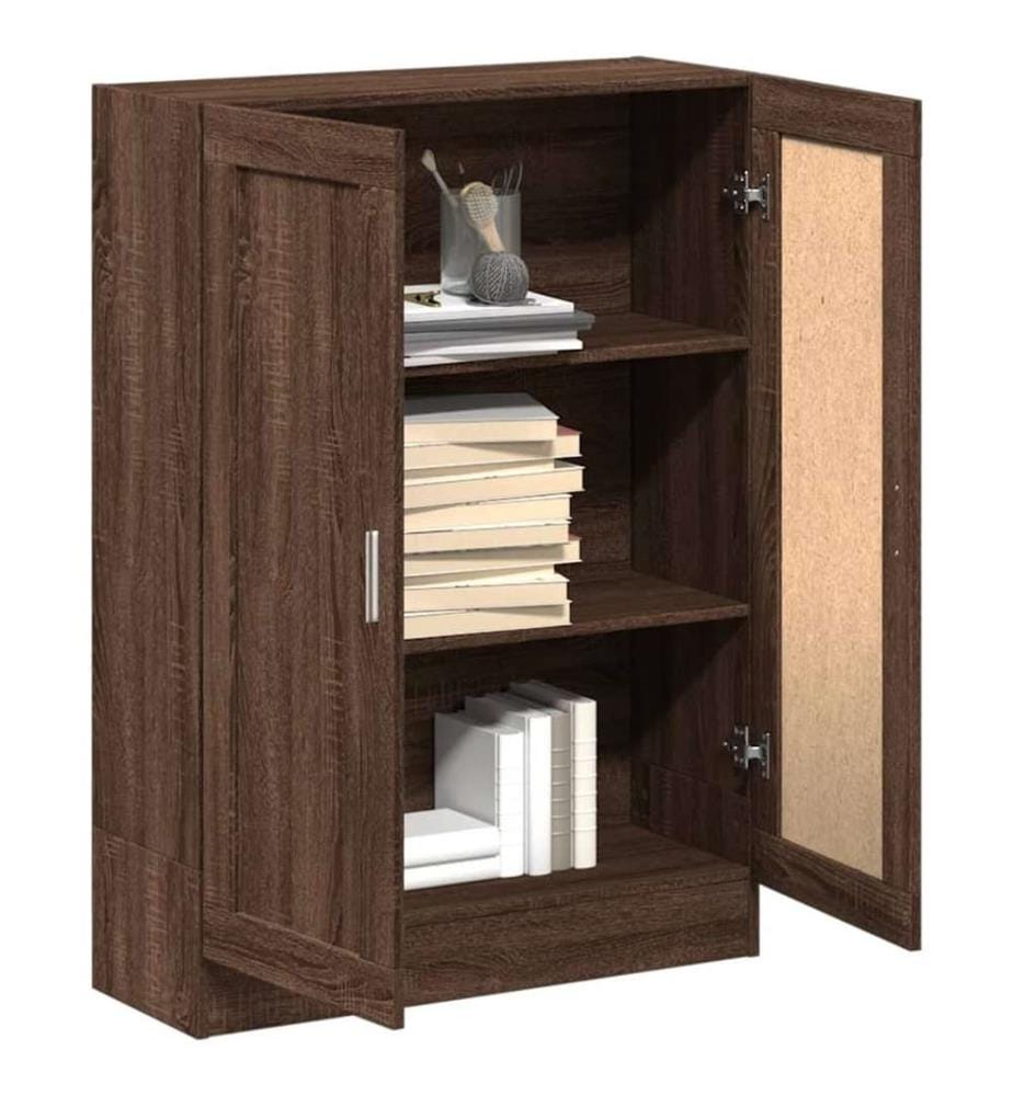 Bibliothèque chêne marron 82,5x30,5x115 cm bois d'ingénierie