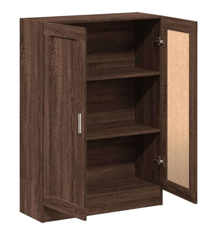 Bibliothèque chêne marron 82,5x30,5x115 cm bois d'ingénierie