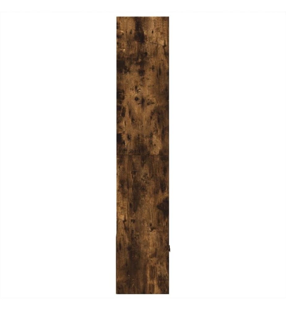 Bibliothèque chêne fumé 70x36x189 cm bois d'ingénierie