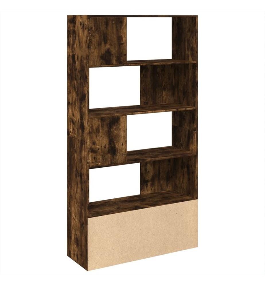 Bibliothèque chêne fumé 100x36x189 cm bois d'ingénierie