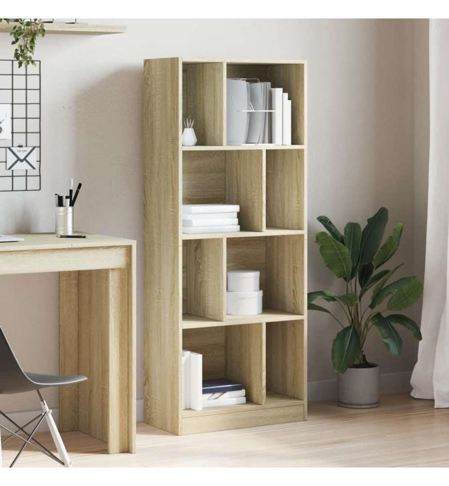 Bibliothèque chêne sonoma 57x28,5x141 cm bois d'ingénierie
