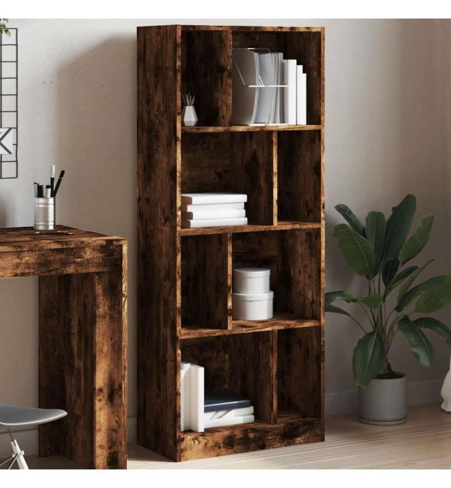 Bücherregal Räuchereiche 57x28,5x141 cm Holzwerkstoff