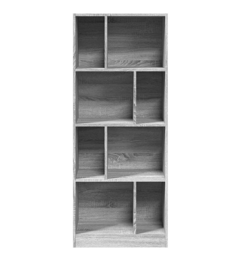 Bibliothèque sonoma gris 57x28,5x141 cm bois d'ingénierie