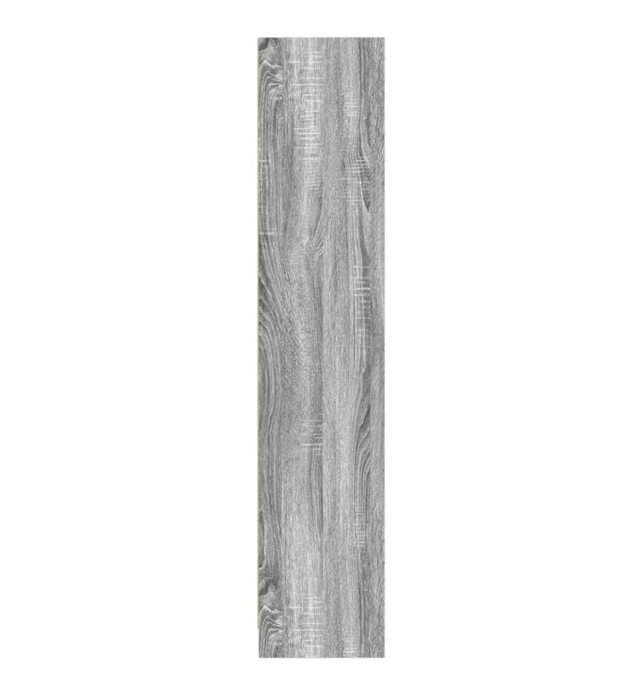 Bibliothèque sonoma gris 57x28,5x141 cm bois d'ingénierie