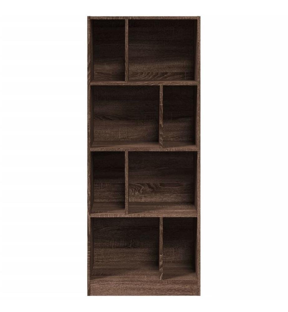 Bibliothèque chêne marron 57x28,5x141 cm bois d'ingénierie