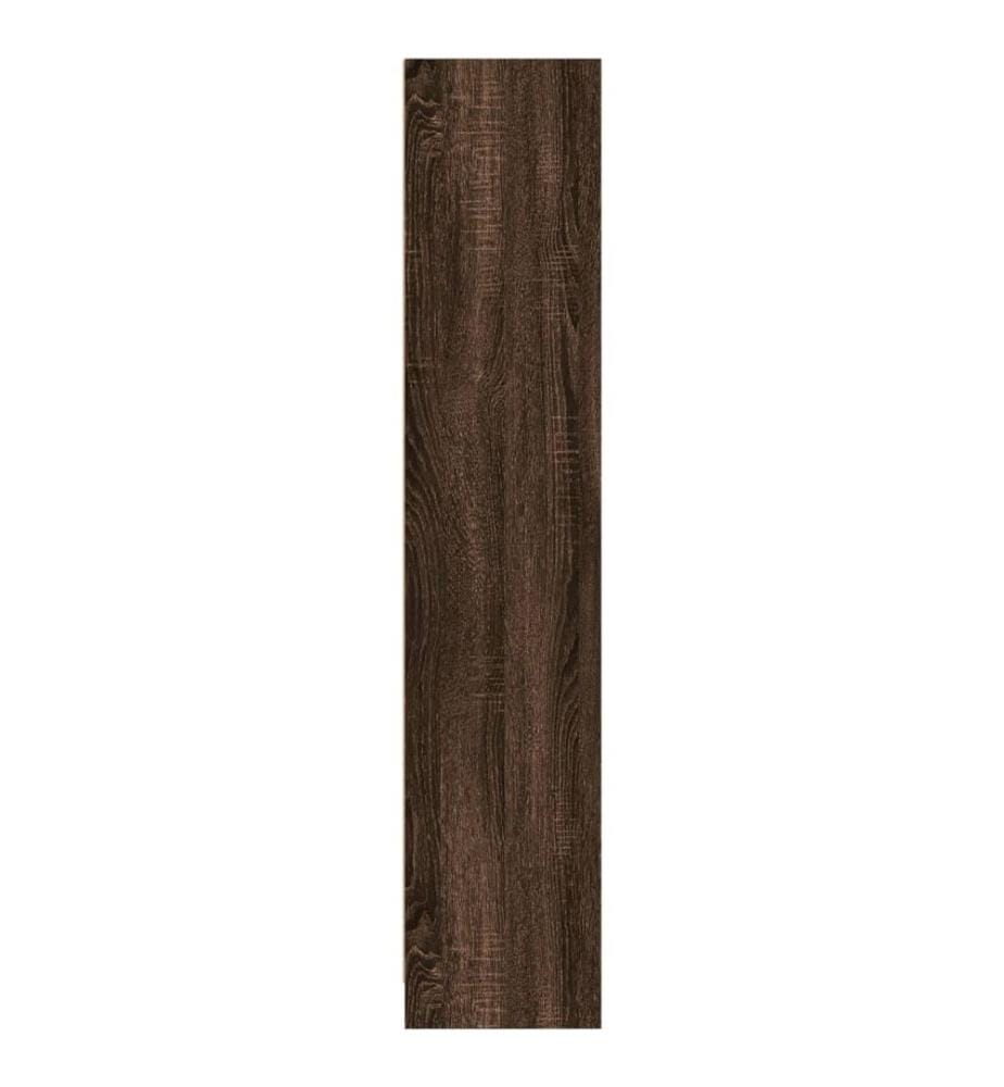 Bibliothèque chêne marron 57x28,5x141 cm bois d'ingénierie