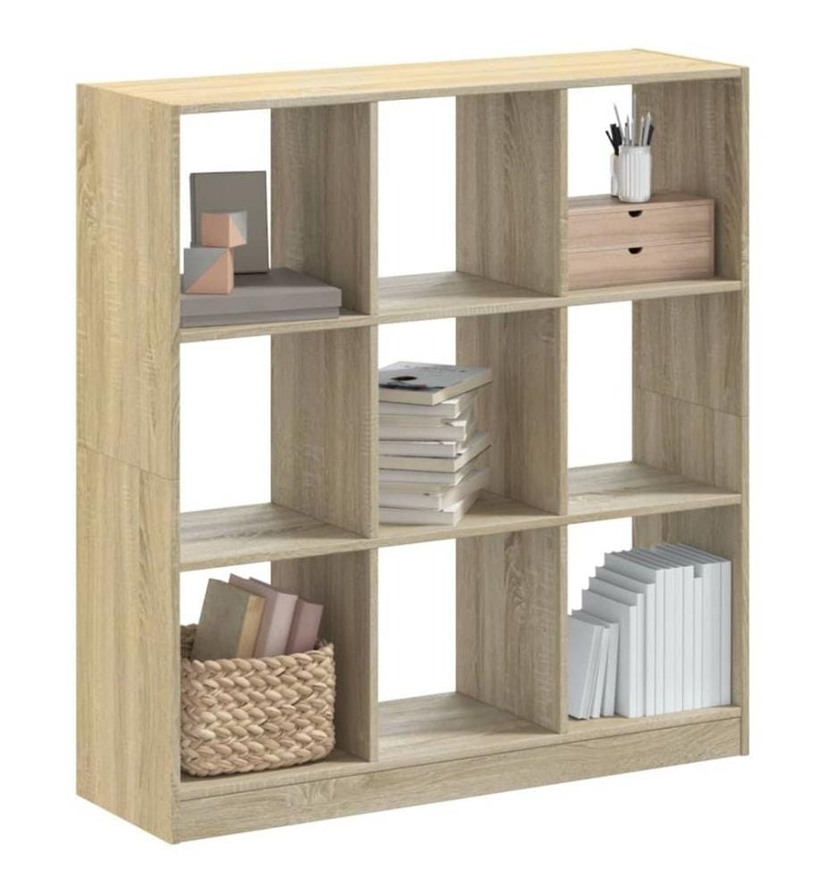 Bibliothèque chêne sonoma 102x32x108 cm bois d'ingénierie