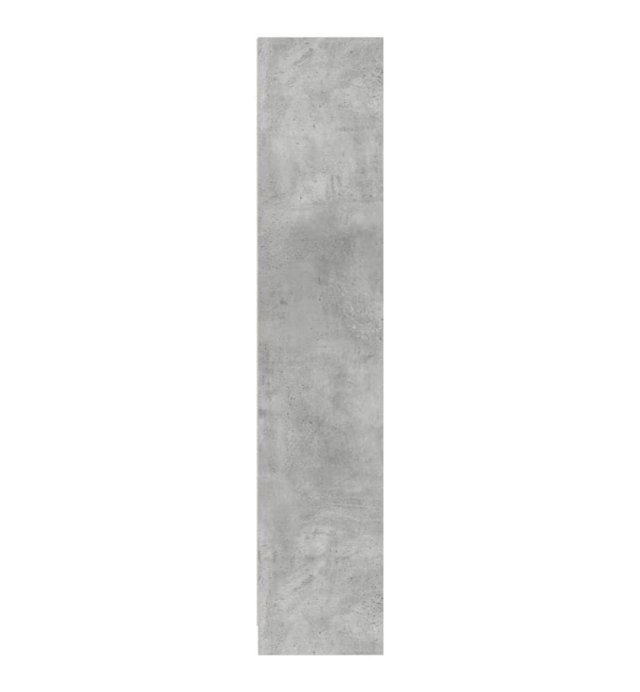 Bibliothèque gris béton 57x28,5x107,5 cm bois d'ingénierie