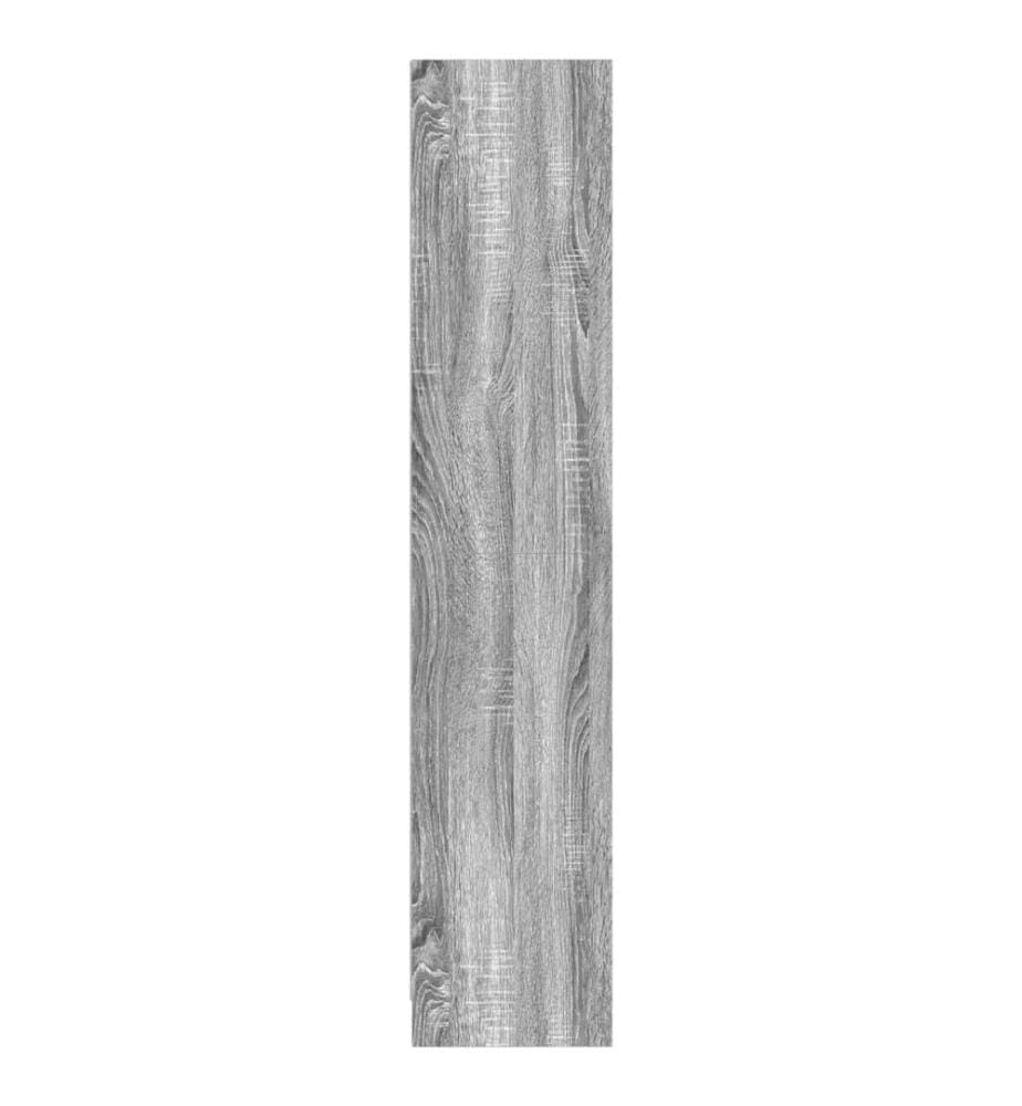 Bibliothèque sonoma gris 57x28,5x107,5 cm bois d'ingénierie
