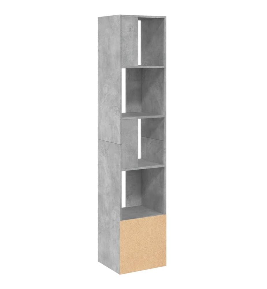 Bibliothèque gris béton 40x36x189 cm bois d'ingénierie