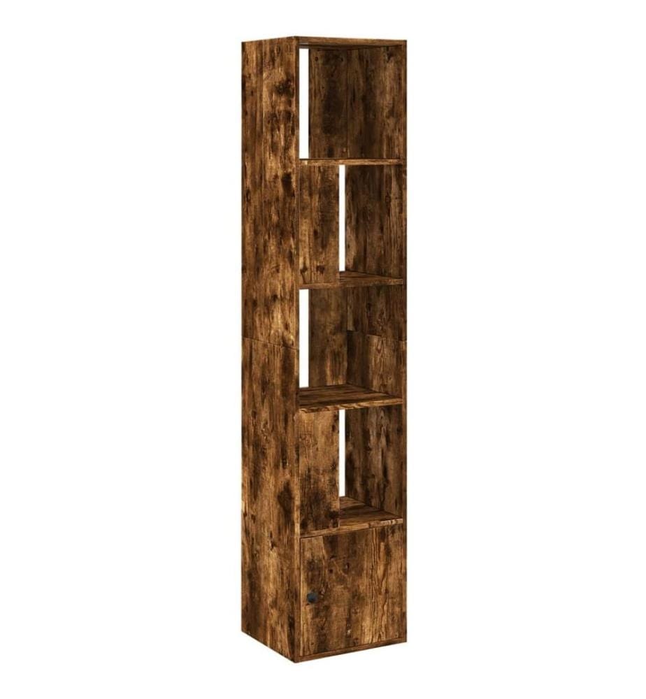 Bibliothèque chêne fumé 40x36x189 cm bois d'ingénierie