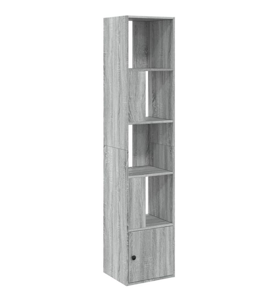 Bibliothèque sonoma gris 40x36x189 cm bois d'ingénierie
