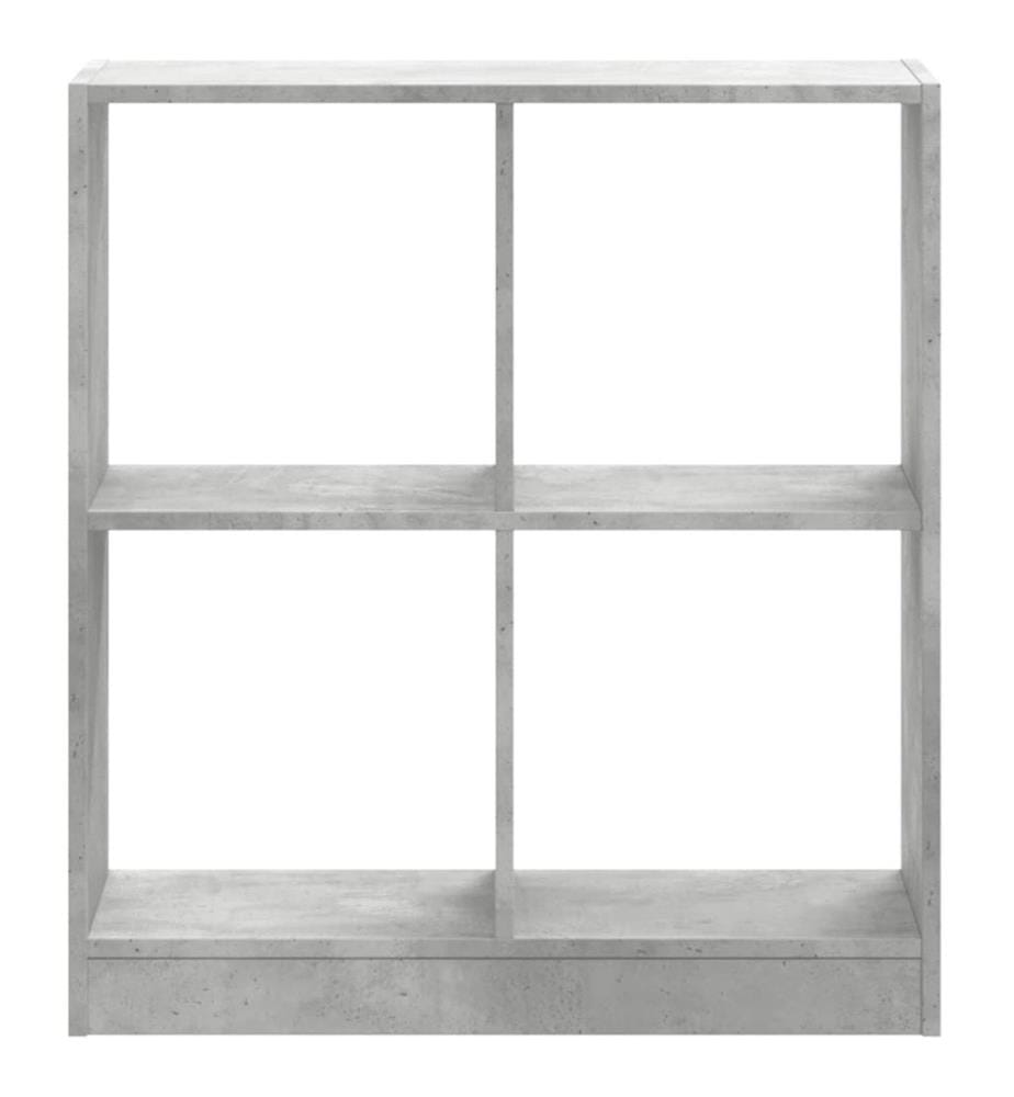 Bücherregal Betongrau 68,5x32x75 cm Holzwerkstoff