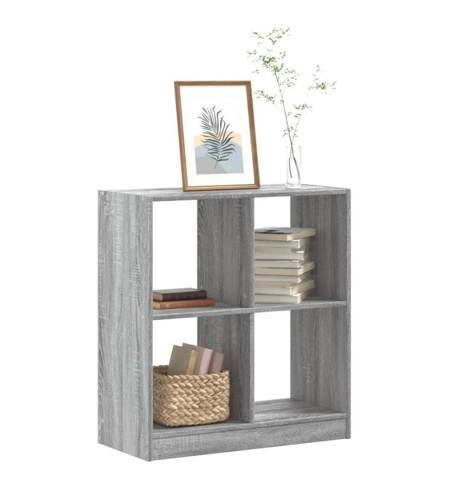 Bibliothèque sonoma gris 68,5x32x75 cm bois d'ingénierie