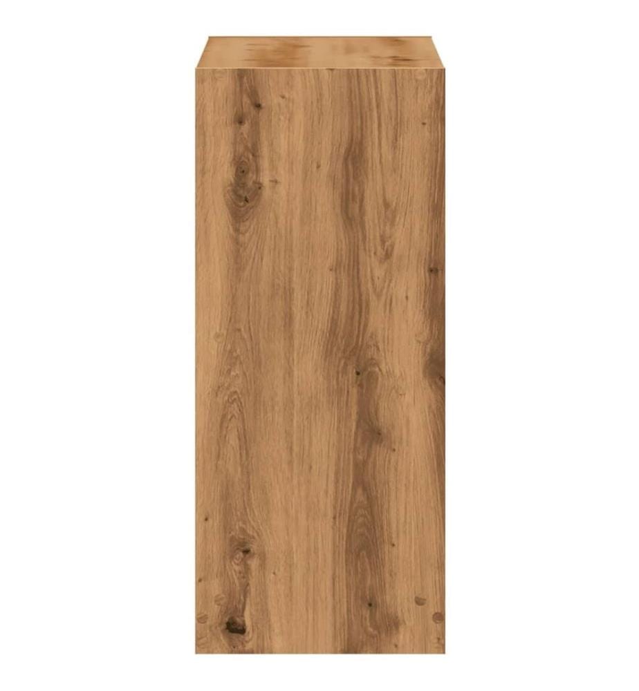 Bibliothèque chêne artisanal 68,5x32x75 cm bois d'ingénierie