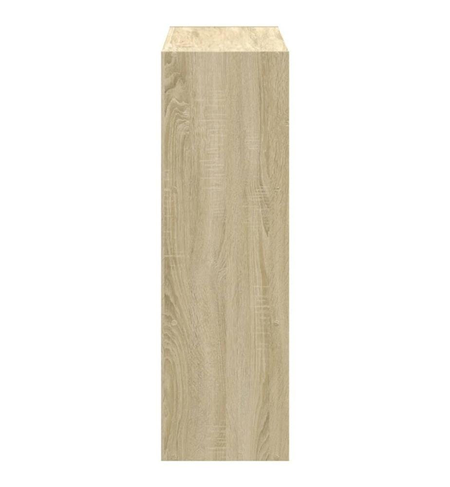 Bibliothèque chêne sonoma 102x32x102 cm bois d'ingénierie