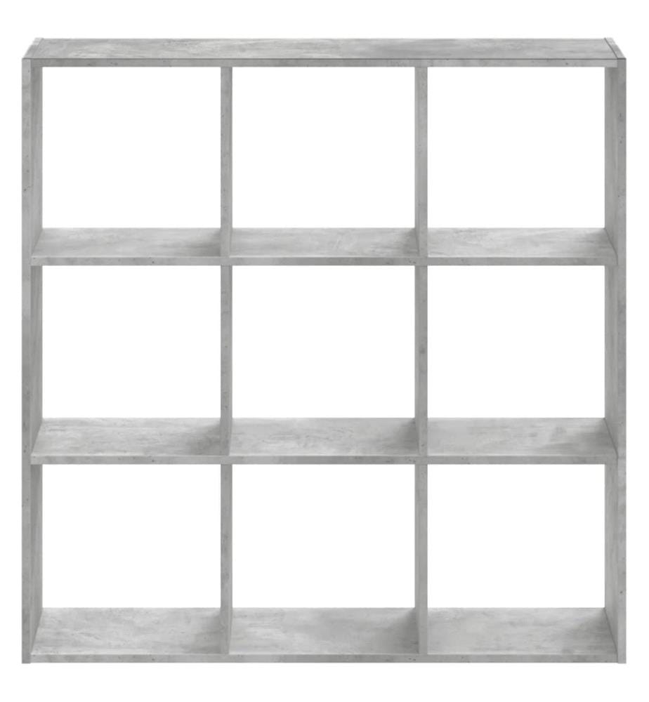 Bibliothèque gris béton 102x32x102 cm bois d'ingénierie