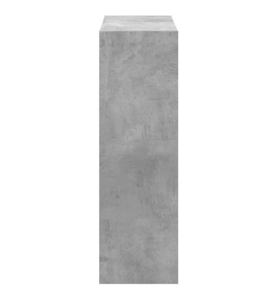 Bibliothèque gris béton 102x32x102 cm bois d'ingénierie