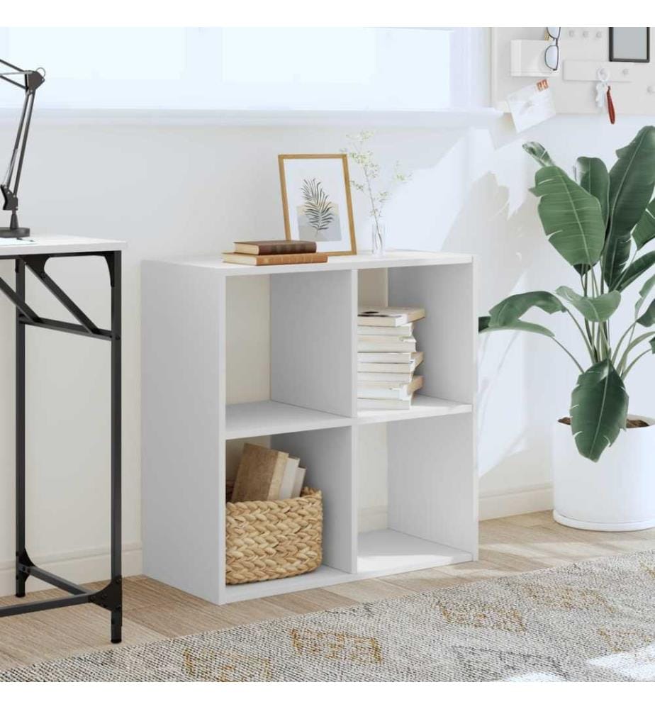 Bücherregal Weiss 68,5x32x68,5 cm Holzwerkstoff