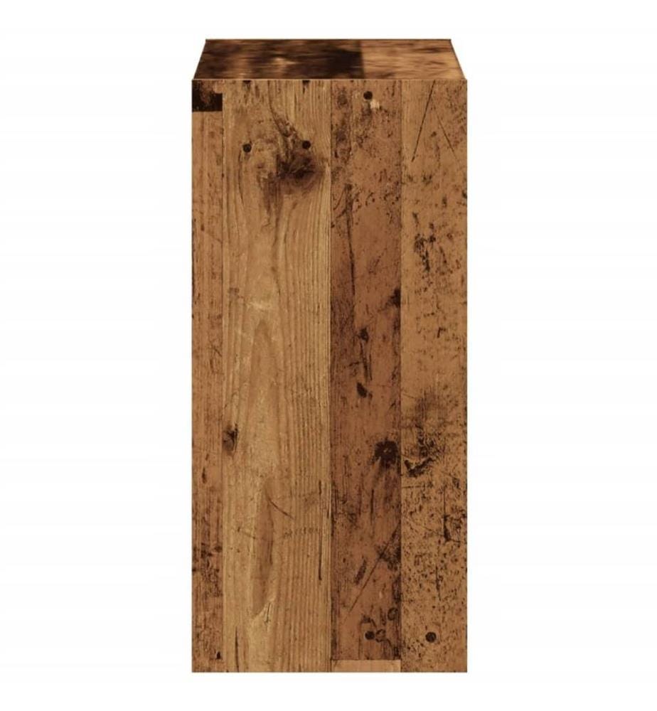Bibliothèque vieux bois 68,5x32x68,5 cm bois d'ingénierie