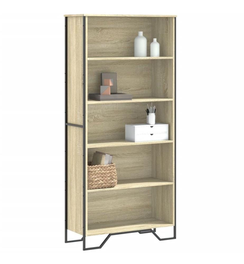 Bibliothèque chêne sonoma 80x31x169 cm bois d'ingénierie