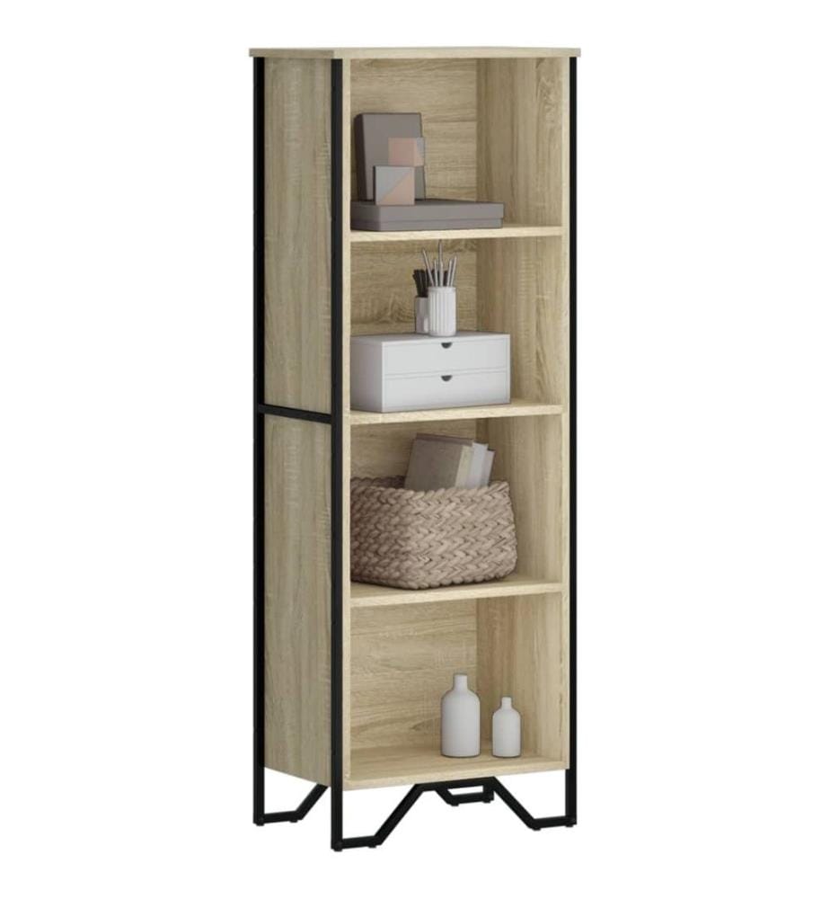 Bibliothèque chêne sonoma 50x31x137,5 cm bois d'ingénierie