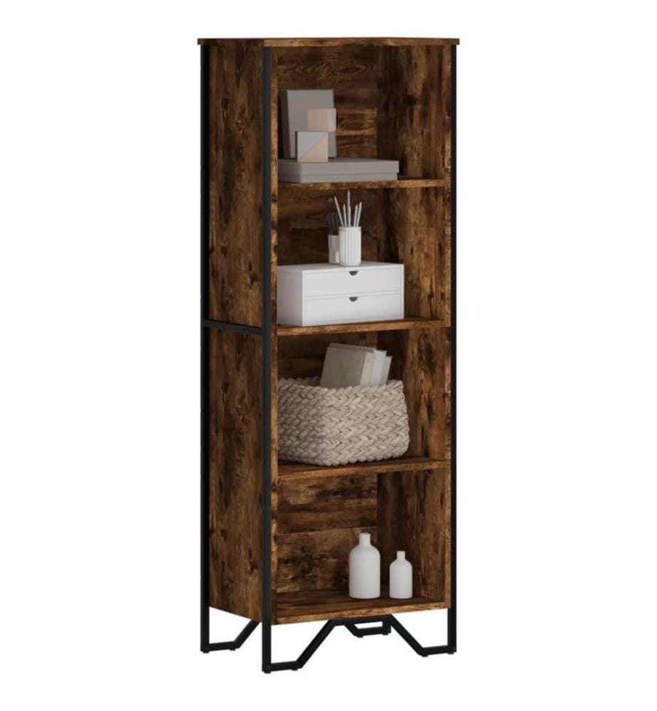 Bücherregal Räuchereiche 50x31x137,5 cm Holzwerkstoff
