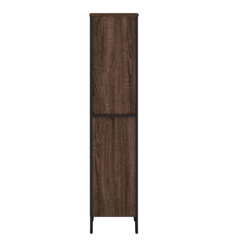Bibliothèque chêne marron 50x31x137,5 cm bois d'ingénierie