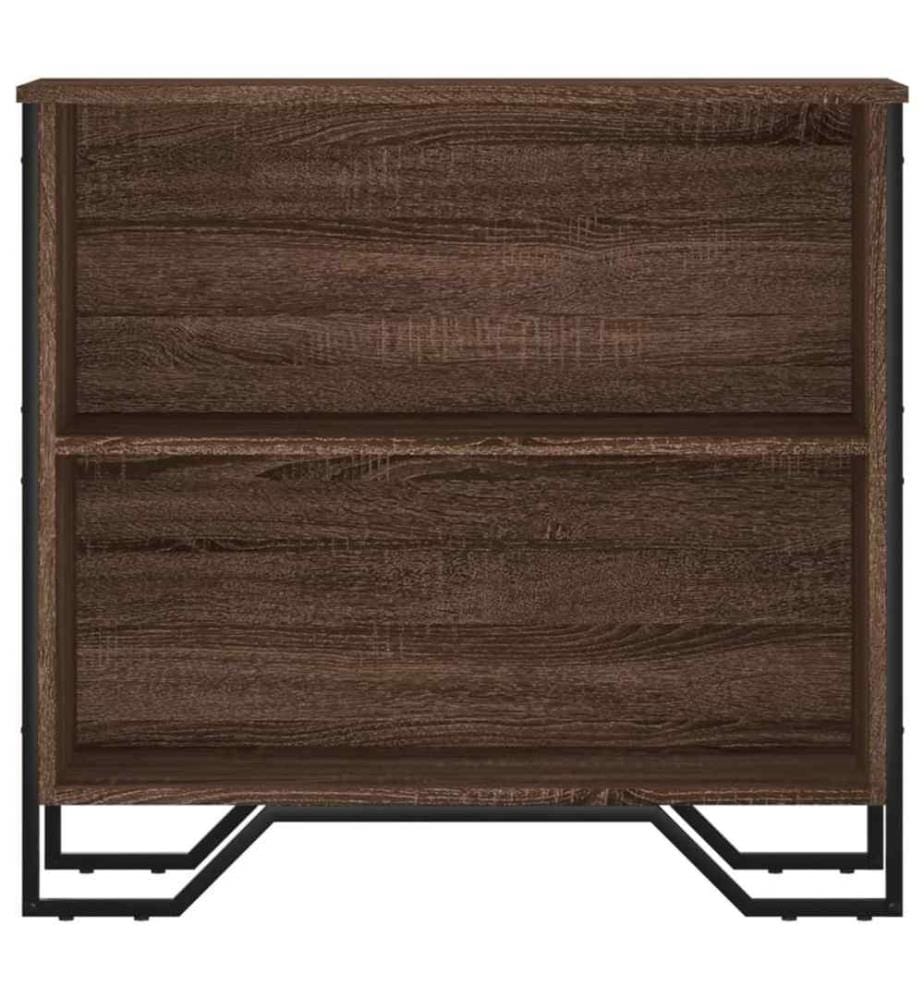 Bibliothèque chêne marron 80x31x74,5 cm bois d'ingénierie