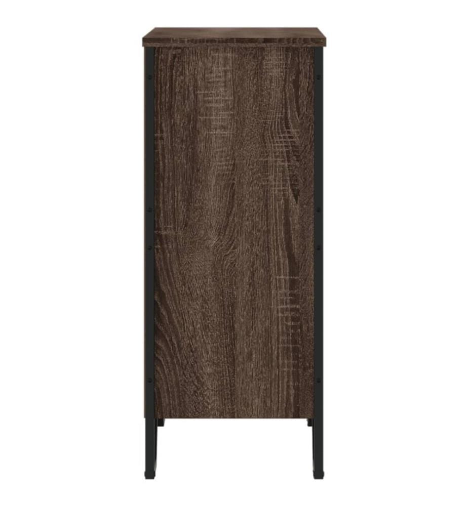 Bibliothèque chêne marron 80x31x74,5 cm bois d'ingénierie