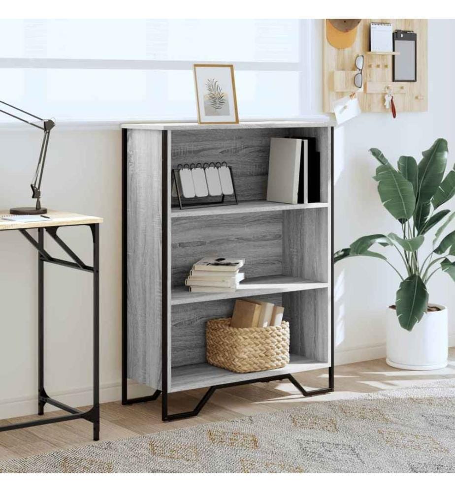 Bibliothèque sonoma gris 80x31x106 cm bois d'ingénierie