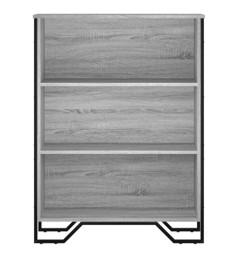 Bibliothèque sonoma gris 80x31x106 cm bois d'ingénierie