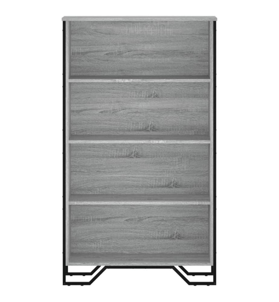 Bibliothèque sonoma gris 80x31x137,5 cm bois d'ingénierie