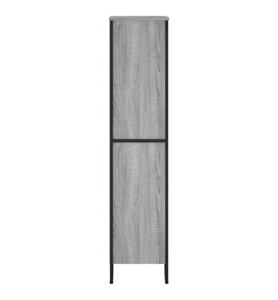 Bibliothèque sonoma gris 80x31x137,5 cm bois d'ingénierie